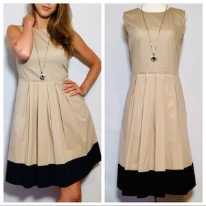 Talbots Pleated Khaki Dress NWT